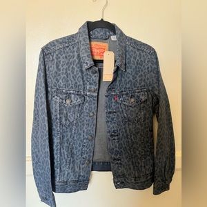Levi’s Jean Jacket Leopard Print XS